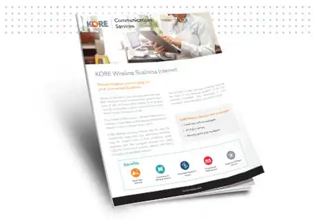 KORE Wireless Business Internet brochure mockup